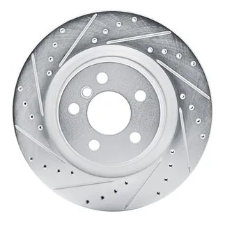 R1 Concepts EDZ-31176L Brake Rotor Drilled & Slotted Silver